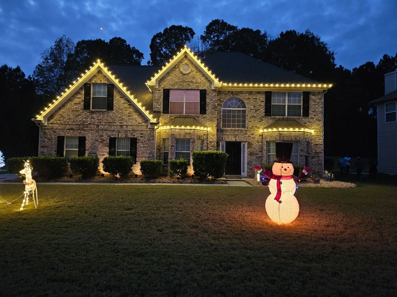 Christmas lights installation in Atlanta area
